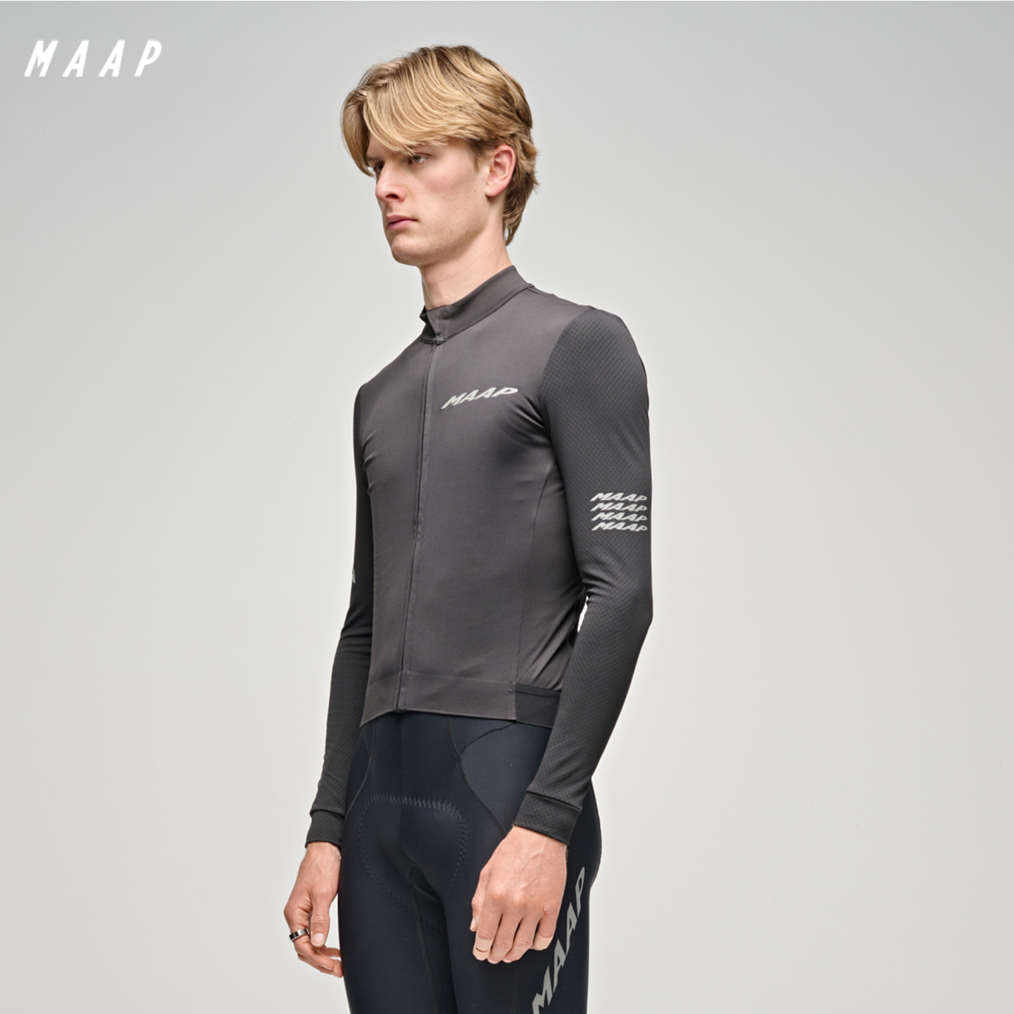 【新品】MAAP 男士 Emerge LS Jersey 加绒长袖骑行服 黑色