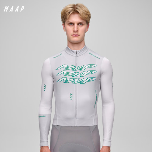 MAAP 男士 Pulse系列 加绒长袖骑行服 锁温保暖 矿石灰