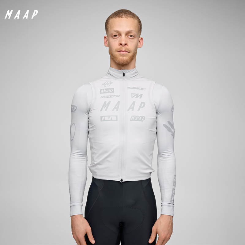 【秋冬新品】MAAP 男士 Drome 系列 防风防雨骑行马甲 冰雾灰