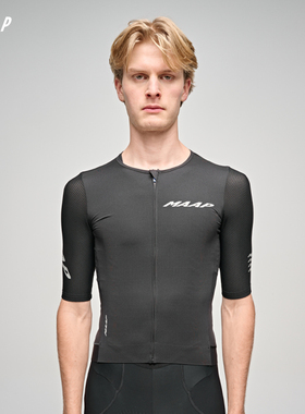 【新品】MAAP 男士 Emerge Jersey 灰标黑 短袖骑行服
