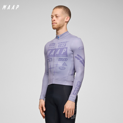 【秋冬新色】MAAP 男士 Drome 系列 加绒长袖骑行服 闪银紫
