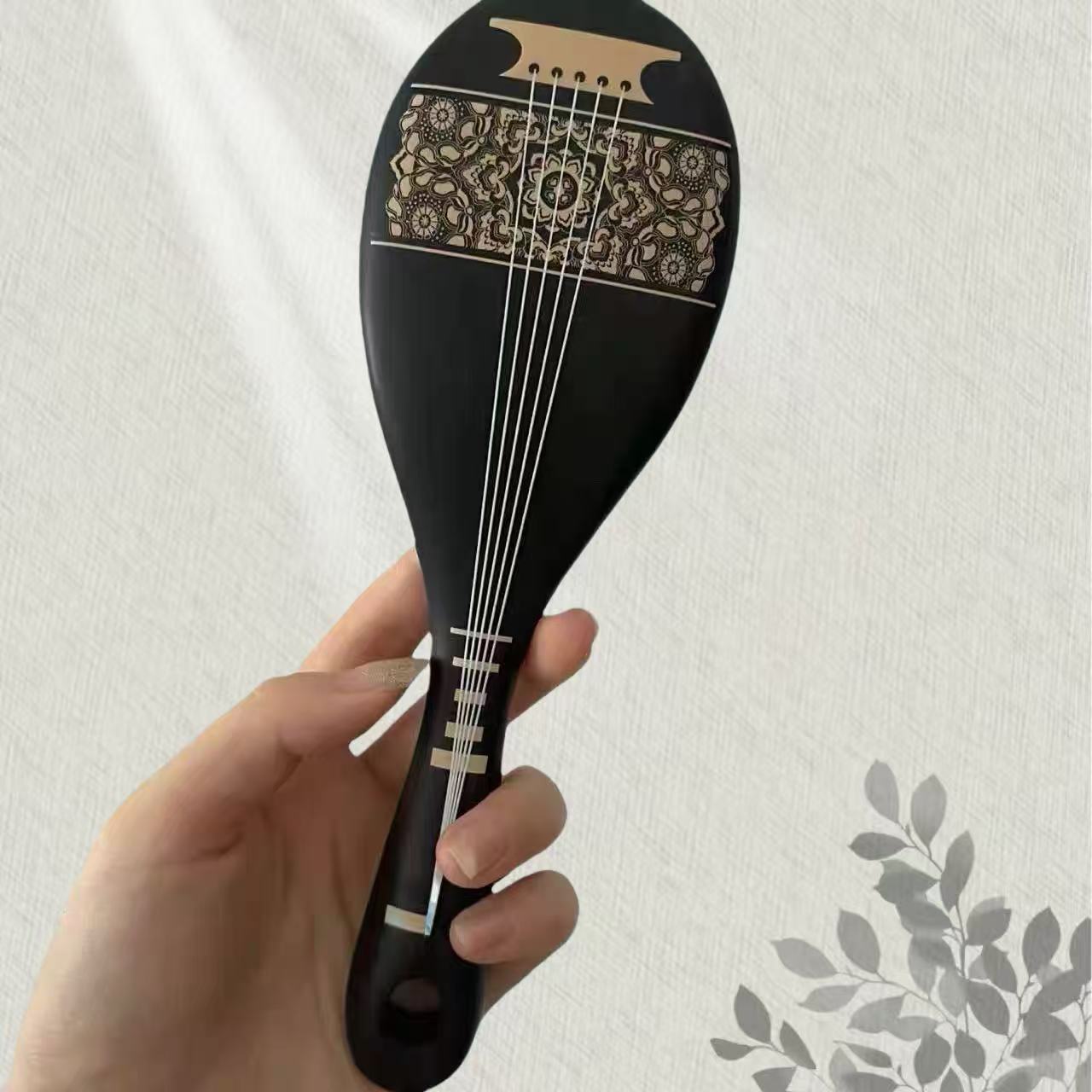 谭木匠琵琶行气囊梳护发梳按摩梳黑檀材质正品木梳礼盒七夕节礼物