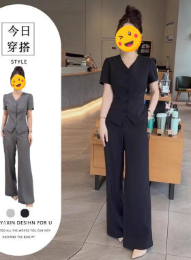 胖东来单件/新款短袖短款西装夏季装夏装薄款气质职业西服外套小