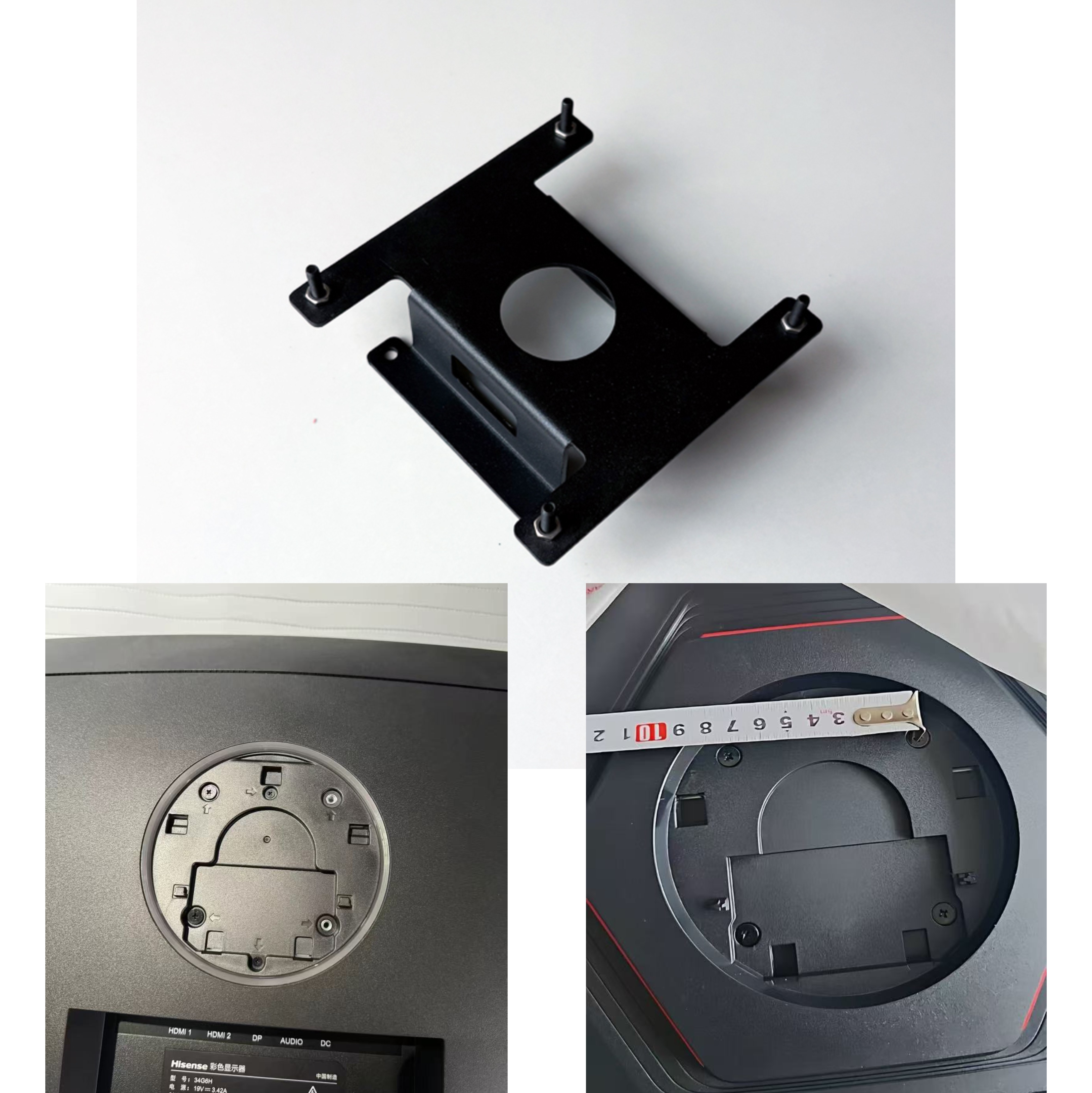 海信34G6g7显示器孔距75转100mm