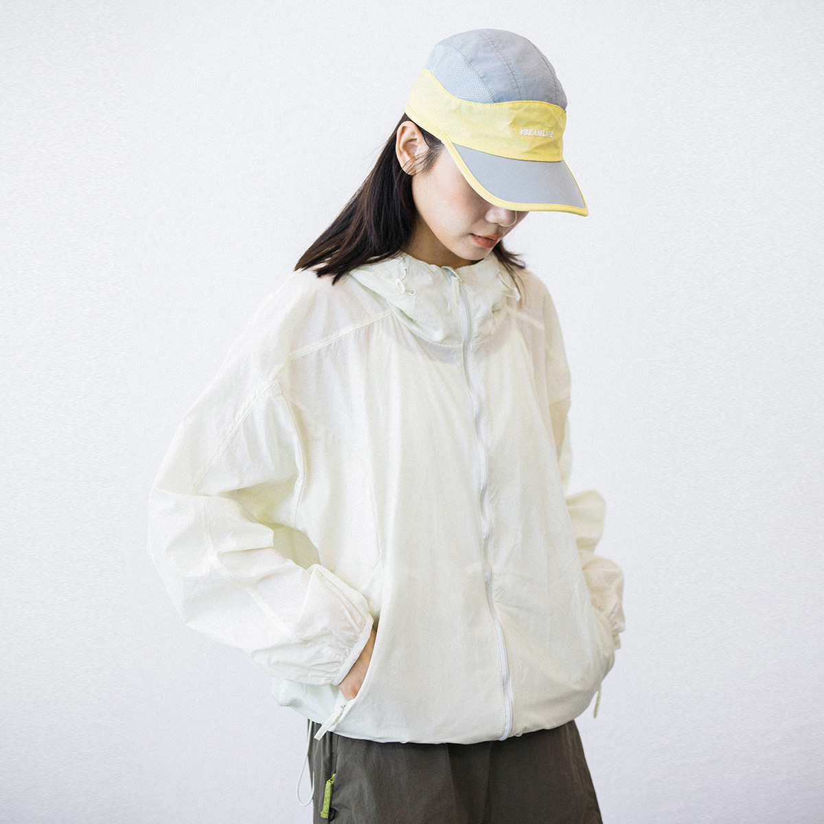 杏花织户外山系原纱防晒服速干薄款透气连帽防晒衣外套男女
