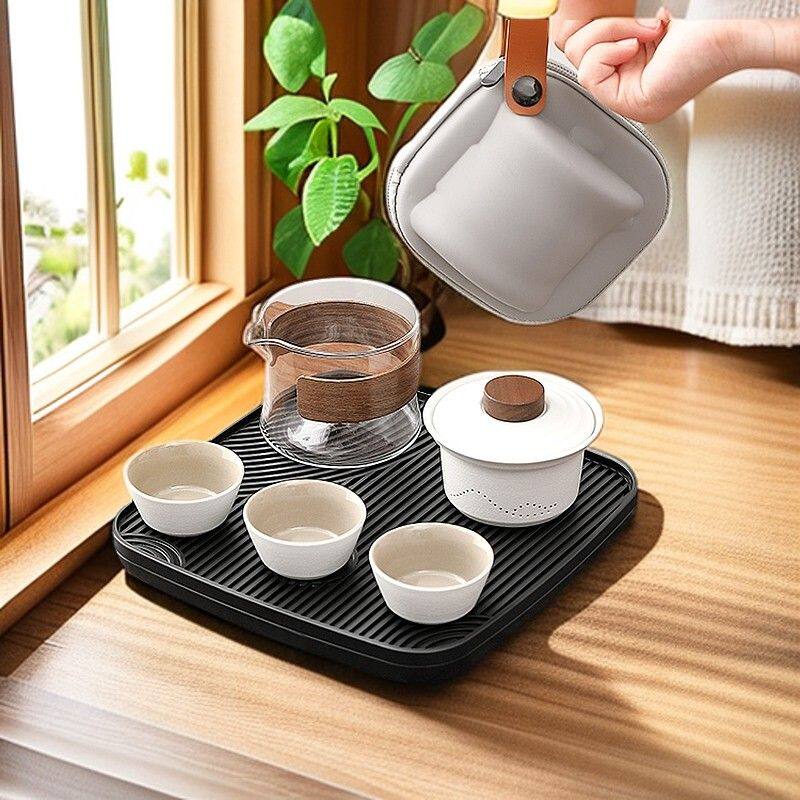 唐丰便携式茶具旅行套装户外外出携带包露营快客杯随身喝茶装备