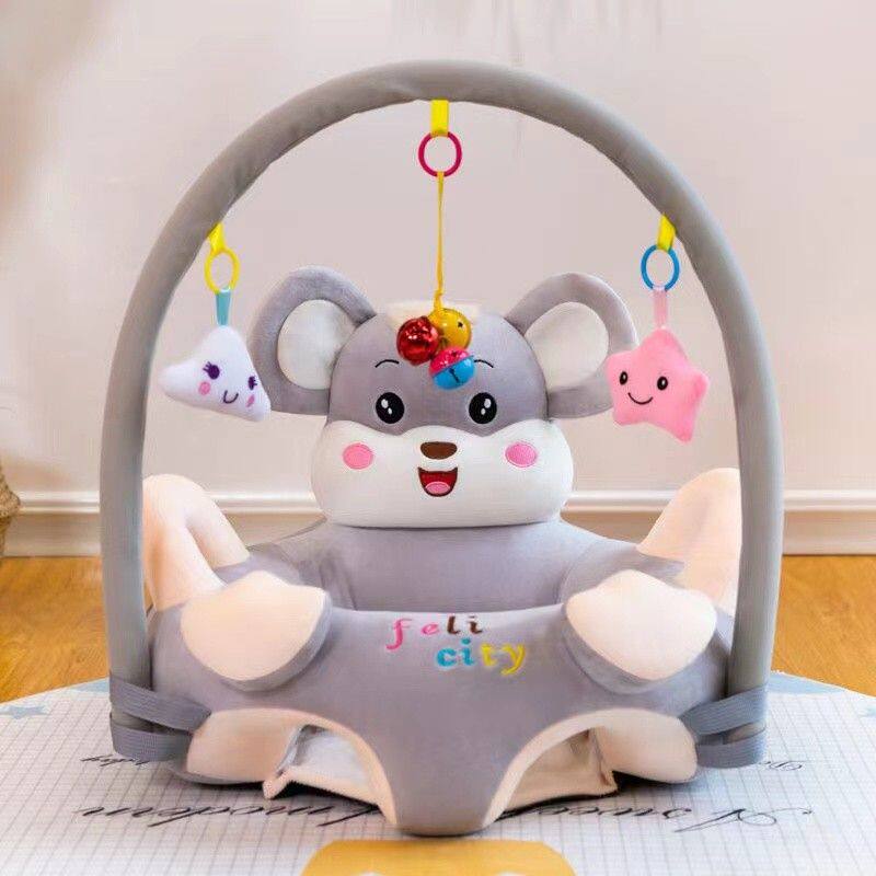 婴儿学坐小沙发宝宝座椅4-12个月小沙发餐椅安抚娃娃底部防滑防摔