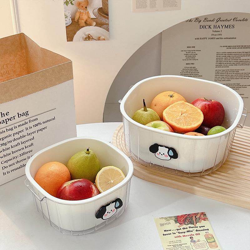 爆款双层洗菜盆沥水篮家用厨房塑料水果盘滤水菜篓淘洗菜篮子洗水,厨房/烹饪用具,抹布架/厨房清洁收纳架,淘宝优惠券,粉丝福利购,淘宝优惠卷