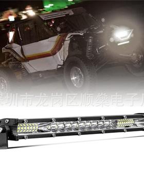 爆款汽车LED工作灯薄款小单排10英寸90W混合光货车越野车灯中网灯