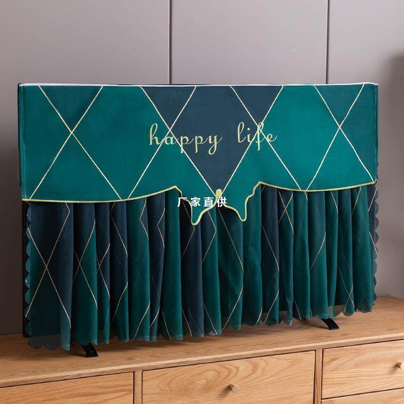 爆款电视罩尘罩布艺电视机套挂式55英寸液晶曲面屏盖巾盖布尘布罩