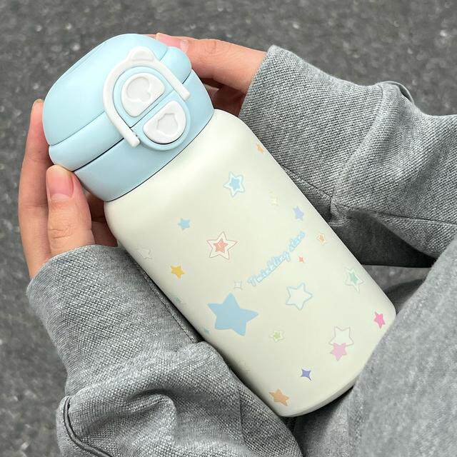 恒度原创幸运星星保温杯新款高颜值大容量水杯吸管学生保温水杯