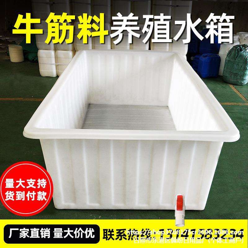 加厚牛筋塑料水箱长方形浅盆卖鱼养鱼水箱养龟水桶水产养殖大专货
