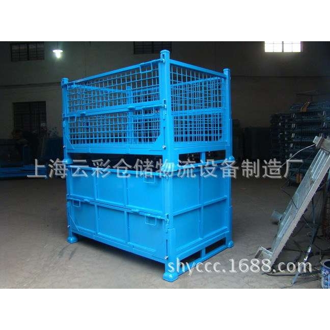 武汉汽车零部件周转料架网格箱堆叠筐料架网笼瓶胚笼金属网箱