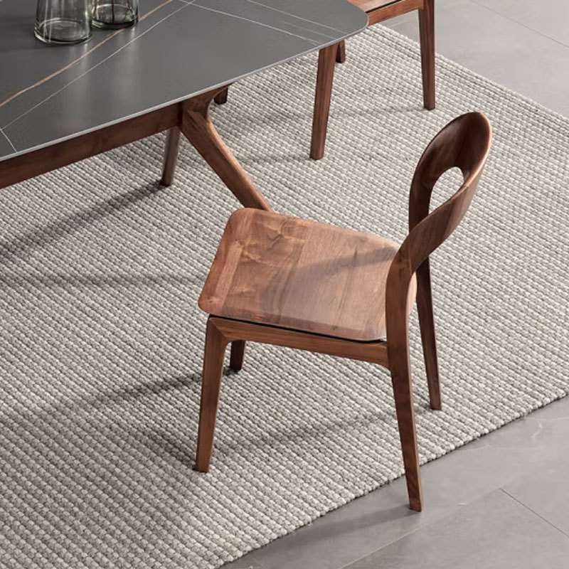 北欧简约北美黑胡桃木家具简约餐桌椅组合实木餐椅餐厅休闲书桌椅