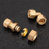 极速1216铝塑管m接头 三通4分接 4分太阳能管热水器管件弯头直接