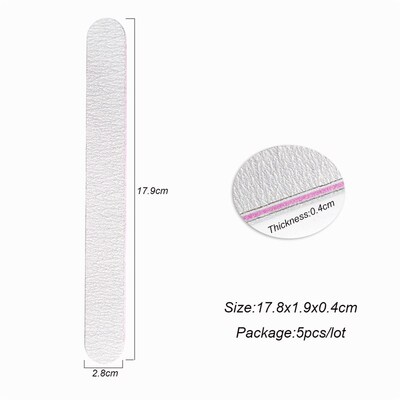 极速5pcs Grey Njail Art Buffering Files Pink Emery Board Gel