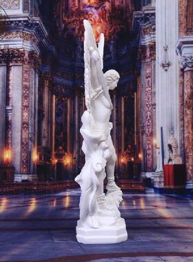 极速12Inch Archangel Statue Angel FGigurine Resin Defeating