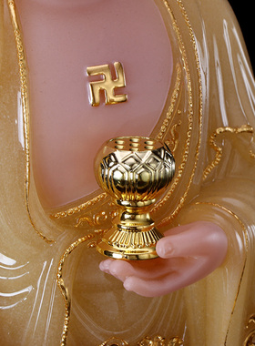 极速西方三圣汉i白玉佛像 阿弥陀佛像 观音菩萨佛像 供奉 家用三