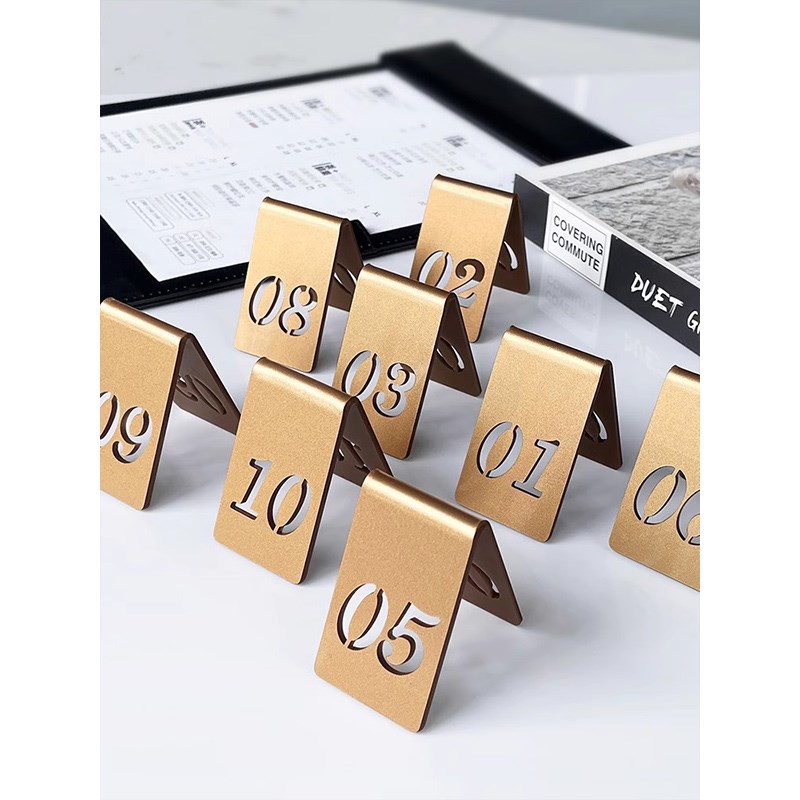 极速亚克力桌牌台卡展示s牌餐厅饭店桌号立牌桌面数字号码牌桌号