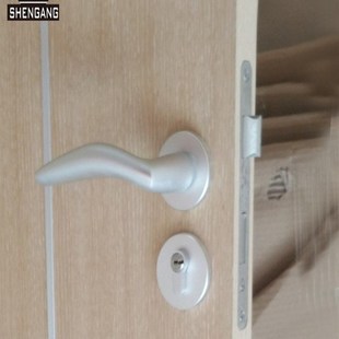 极速神冈万科精装修房间门房门锁通用不锈K钢拉丝锁体锁具把手带