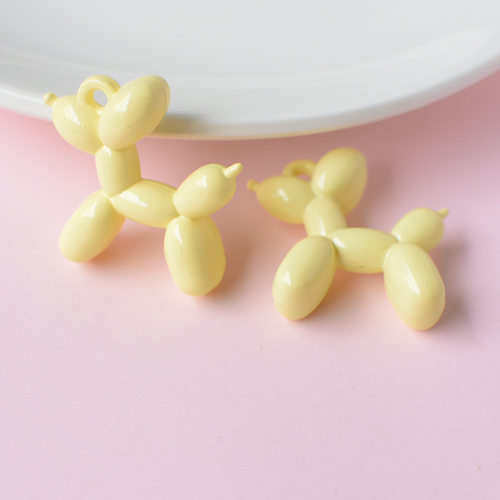 新品10pcs Fashion Macaroon BallBoon Animals Dog Charms for J