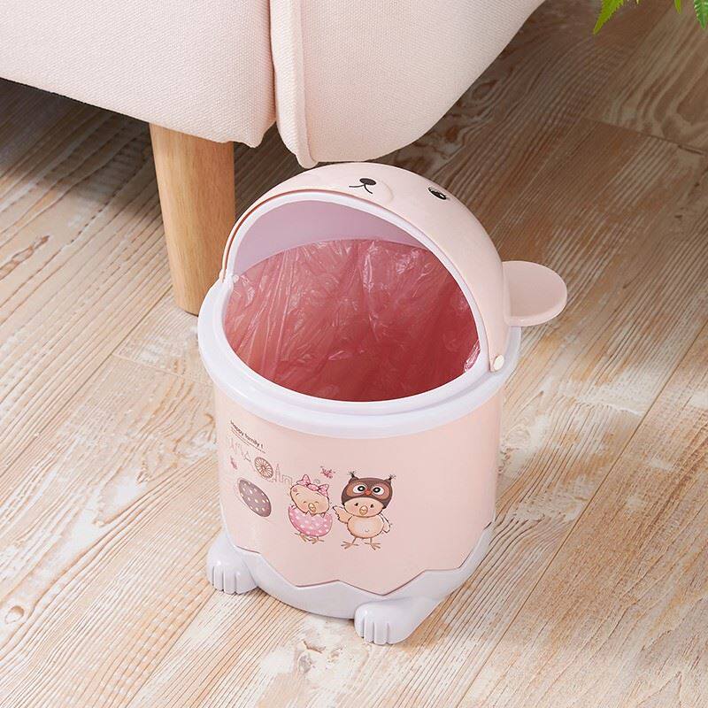 极速垃圾桶家用j带盖子车载化妆室客厅卧室卡通可爱翻盖迷你创意