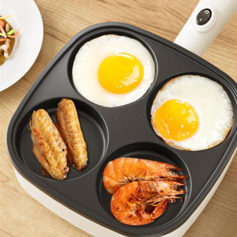 极速煎蛋器商用煎蛋锅早餐家用四孔不粘锅多功P能汉堡机煎鸡蛋模
