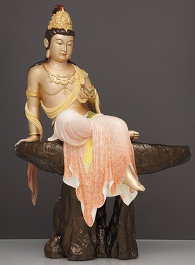 极速全铜高温着色禅悦p自在观音客厅供奉禅意观世音菩萨佛像摆件