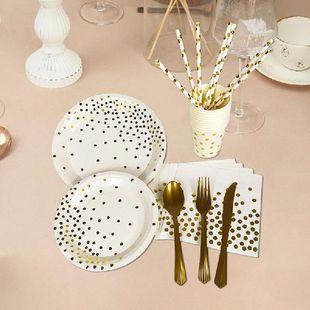 极速Party Dinnerware Set Paper TDableware Plate Dinnerware