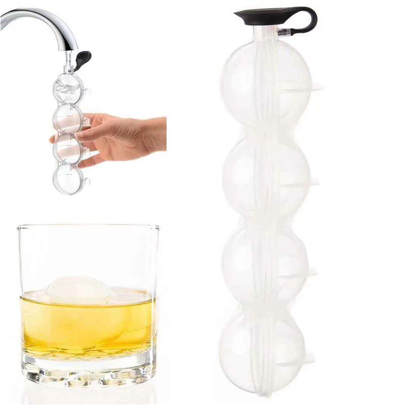 新品4 Cavity Ball Ice Molds Sphere Round Ball IceU Cube Make