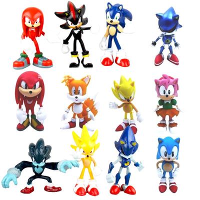 极速Set Sonic figuroe Tails Werehog Action Figures Knuckles