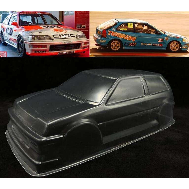 1/10平跑车壳Mini M车壳HONDA Civic 3透明车壳210mm Tamiya M210