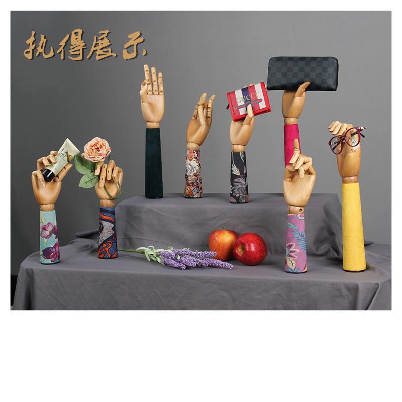服装店橱窗陈列展示道具关节手模特漫画素描手模型拍照木手女假手