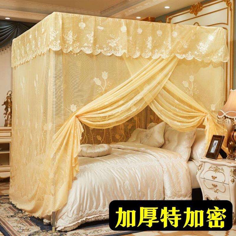 宫廷蚊帐家用公主风支架杆子落地1.8米床1.5单门老式农村加厚1.2m