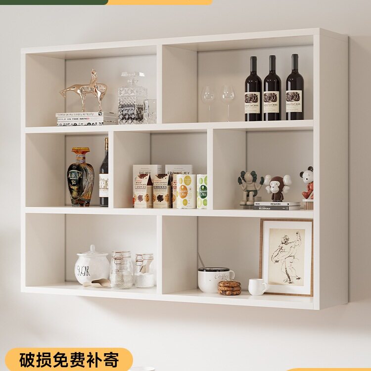 实木吊柜墙壁柜墙上置物架壁挂式书架壁挂墙面收纳储物柜创意架子