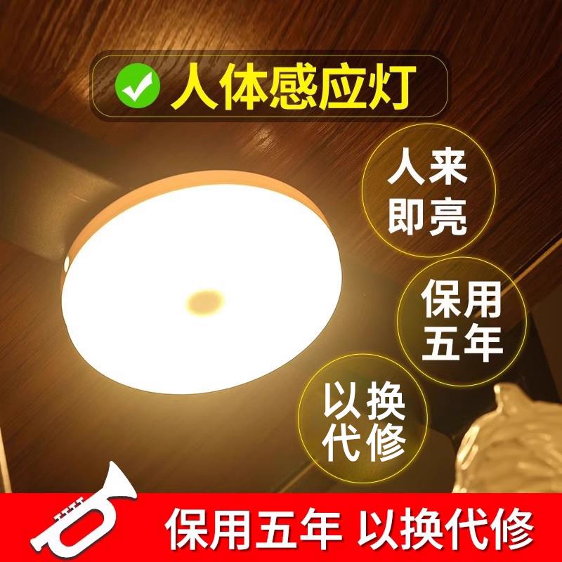 无线自动人体感应灯充电智能家用楼梯过道小夜灯声控光控卧室夜间