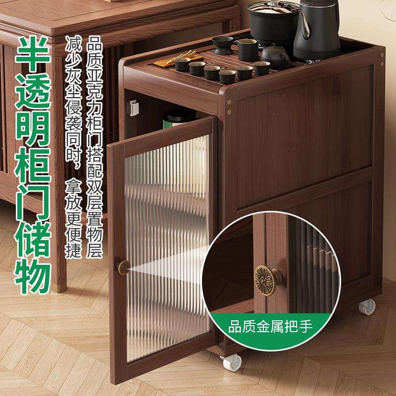 移动小茶桌现代简约茶台茶边几茶车茶盘烧水壶一体茶水柜茶具套装