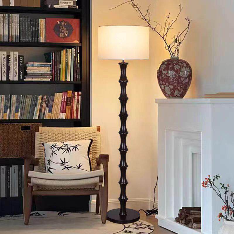 复古设计感客厅落地灯可调光台灯中式艺术沙发氛围实木书房卧室灯