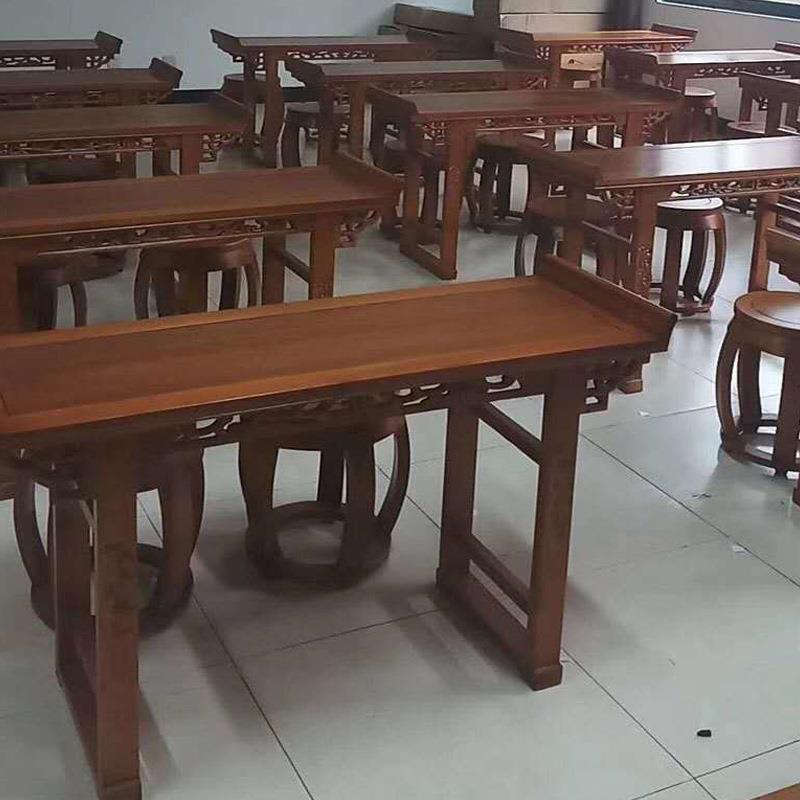 幼儿园国学课桌学校教培国学书法桌子书画桌培训桌学习课桌椅校用