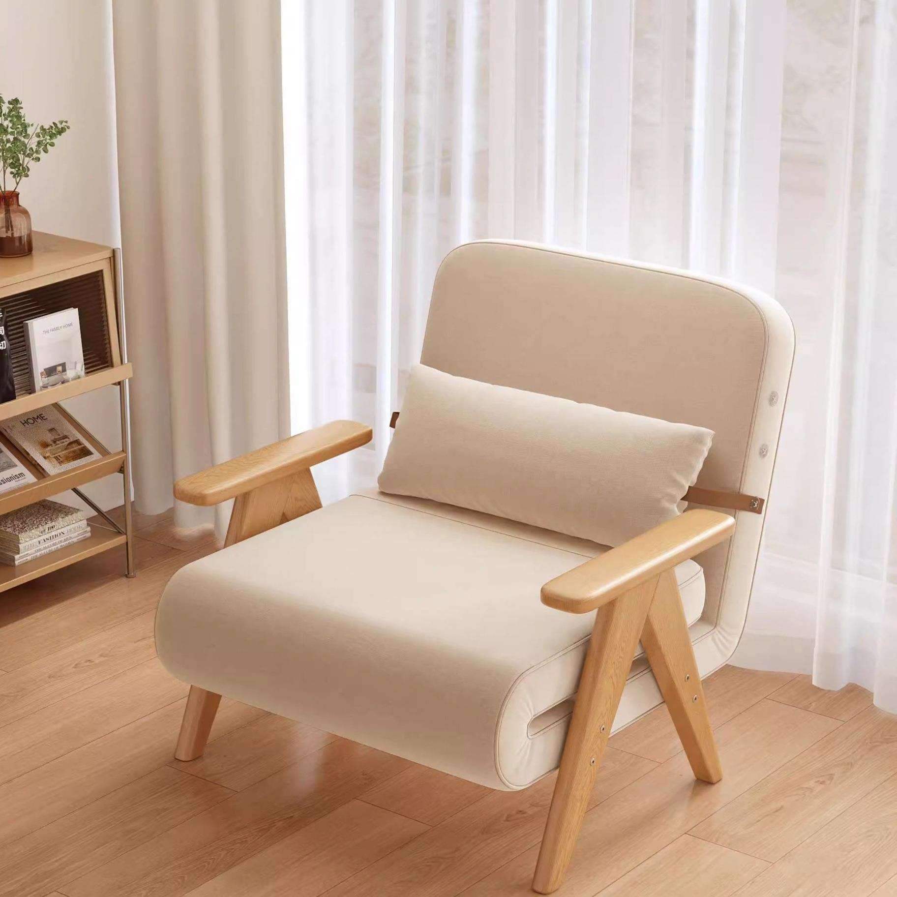 折叠沙发家用多功能沙发床实木小户型可折叠沙发床两用多功能沙发