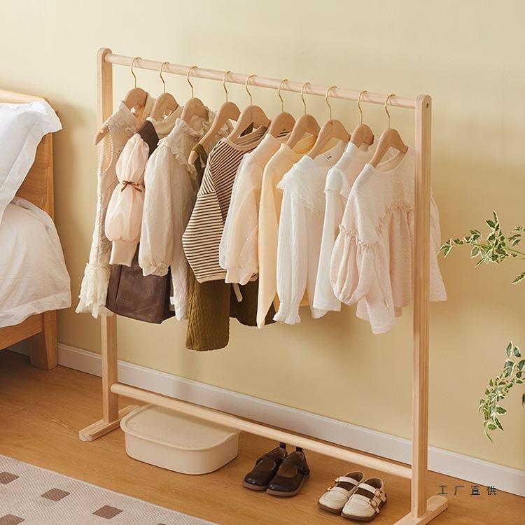 幼儿园简易儿童落地挂衣架宝宝矮款衣帽架卧室飘窗迷你小型晾衣架