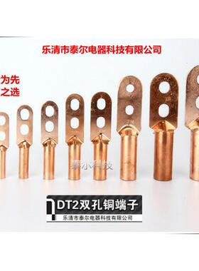 订做各种非标铜鼻子,DT2-630mm²2双孔线鼻子,630平方双孔铜线耳