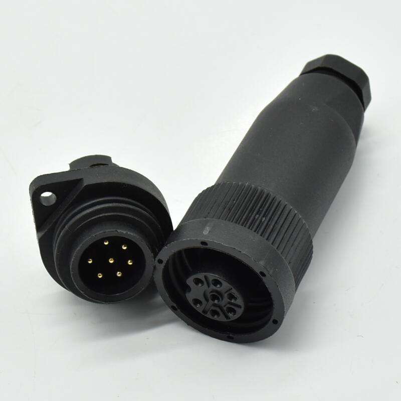 替代圆形C16-1防水连接器M24塑胶航空插头4芯7芯接插件RD24