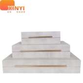 工艺软装 设计储物展示盒样板房衣帽间皮质收纳盒衣服橱柜装 饰摆件