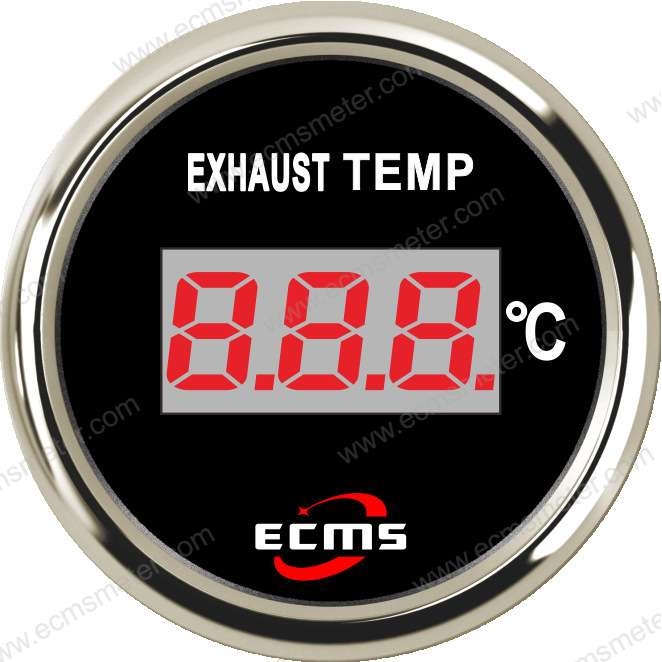 ECP汽车改装车尾气温度显示仪表工程机械设备尾气排放监测温度表