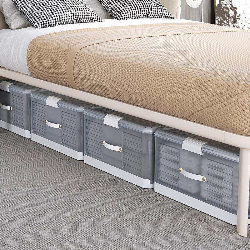 卧室分类收纳盒家用带盖可折叠收纳箱床底衣物棉被整理储物箱滑轮