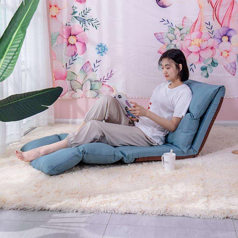 懒人沙发椅子单人榻榻米可折叠沙发床现代简约卧室阳台飘窗小躺椅