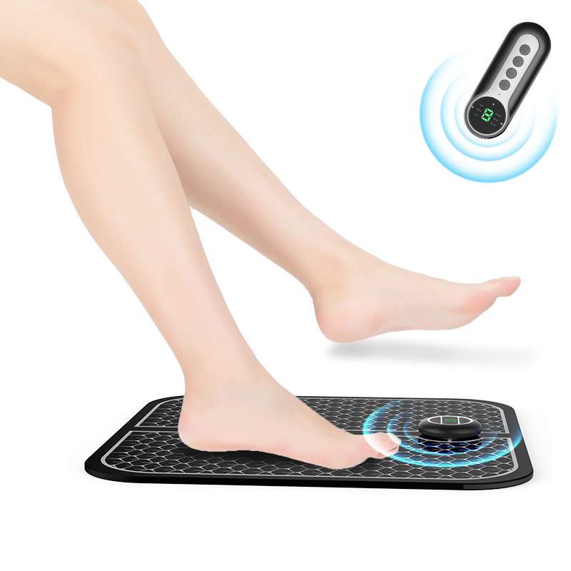 直销震动按摩脚垫 电动多功能足疗机ems脉冲脚底按摩器充电塑腿垫
