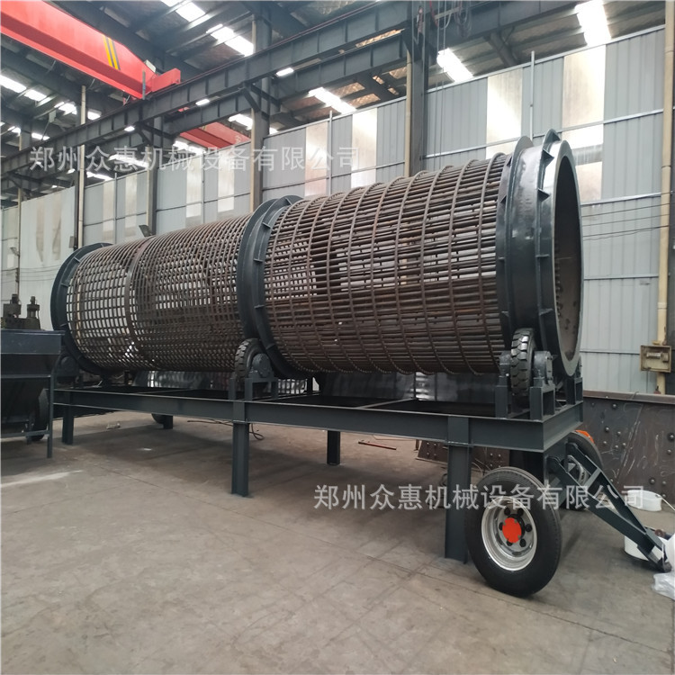 众惠重型滚筒筛石机油电两用