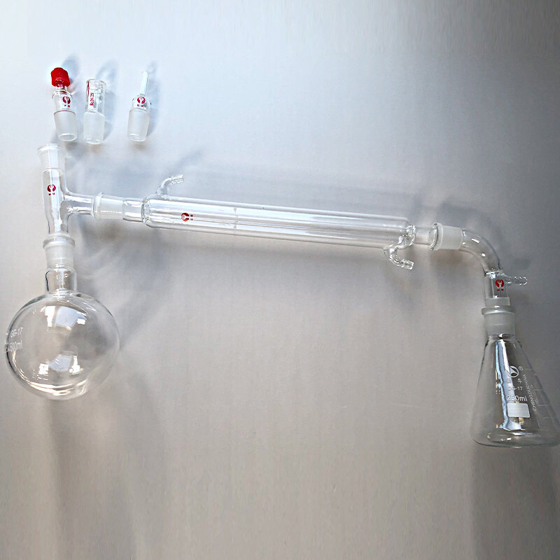 全玻璃蒸馏装置常压蒸馏装置提纯玻璃仪器全套蒸馏水回流提取分
